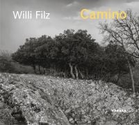 Landscape book cover of Willi Filz, Camino, featuring a row of trees above sloping rocky terrain. Published by Kerber.