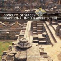 Book cover of Concepts of Space in Traditional Indian Architecture, with the external steps of a temple. Published by Mapin Publishing.