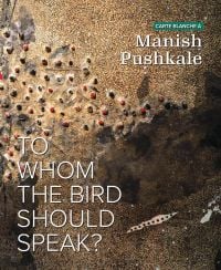 Book cover of Carte Blanche à Manish Pushkale: To Whom the Bird Should Speak?, with a hand-painted installation. Published by Mapin Publishing.