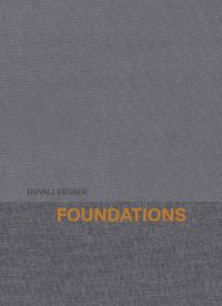 Grey textured cover with copper font, of 'Foundations', by ORO Editions.