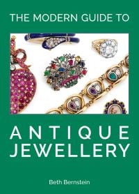 Book cover of The Modern Guide to Antique Jewellery, Beth Bernstein, with a collection of antique jewelry pieces. Published by ACC Art Books.