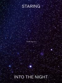 Book cover of Staring into the Night: Amélie Bouvier, with a dark blue starry night sky. Published by Hopper&Fuchs.