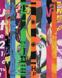 Book cover of Graphic Design of Scheld’Apen, with strips of bold, colorful graphic posters. Published by Hopper&Fuchs.