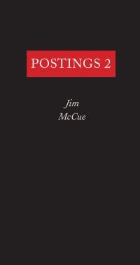 Black book cover of Jim McCue's Postings, 2. Published by Pallas Athene.