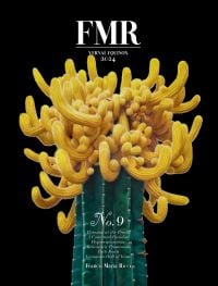 Book cover of FMR No. 9: Vernal Equinox 2024, with a hyper-realistic painting of a cacti with mass of yellow heads. Published by Franco Maria Ricci editore.