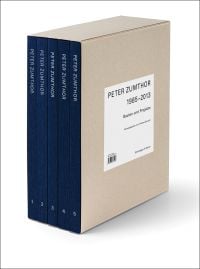 Box set of five volumes of Peter Zumthor 1985–2013: Bauten und Projekte. Published by Scheidegger & Spiess.