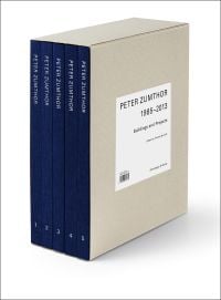 Box set of five volumes of Peter Zumthor 1985–2013: Buildings and Projects. Published by Scheidegger & Spiess.