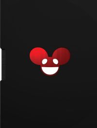 Book cover of Book_Title_Goes_Here: 25 years of deadmau5, featuring a red mouse face. Published by Soi Books.