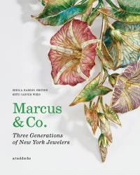 Book cover of Marcus & Co.: Three Generations of New York Jewelers, featuring an 18 Karat Gold, Plique-à-jour Enamel Pendant-Brooch and Chain. Published by Arnoldsche Art Publishers.