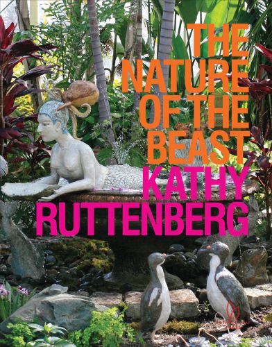 Book cover of Nature of the Beast, with a ceramic sculpture of a figure on a fountain. Published by Pointed Leaf Press.