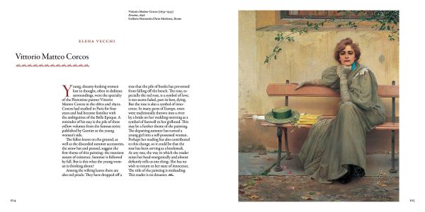 Book cover of Women Who Read Are Dangerous, featuring a painting by Vittorio Matteo Corcos, titled Dreams / Sogni, 1896, of a woman sitting on bench, with a pile of books to her right. Published by Abbeville Press.