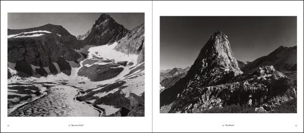 Book cover of Ansel Adams: The National Park Service Photographs, featuring the American National park with winding river and mountains behind. Published by Abbeville Press.