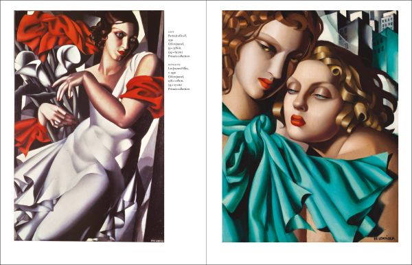 Book cover of Passion by Design: The Art and Times of Tamara de Lempicka, featuring a painting titled 'Self-Portrait in the Green Bugatti'. Published by Abbeville Press.