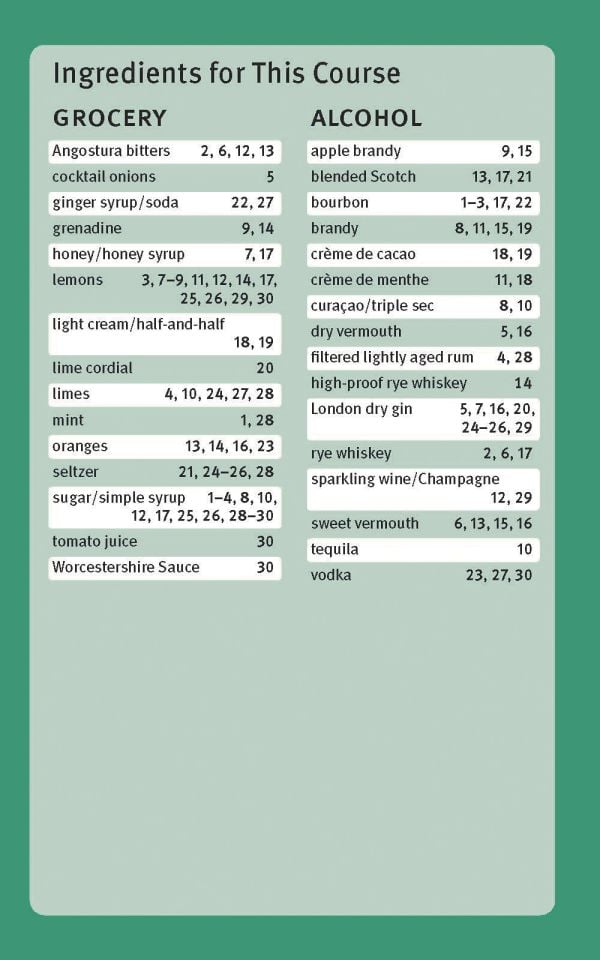 Book cover of The Cocktail Seminars, with cocktail stirrer. Published by Abbeville Press.