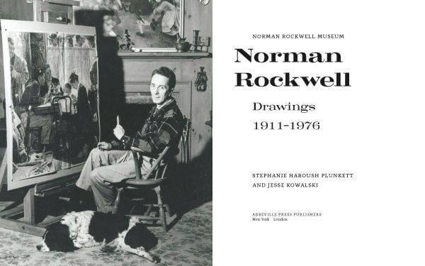 Book cover of Norman Rockwell: Drawings 1911-1976, with a sketch of young child in dress, and bow in hair. Published Abbeville Press.