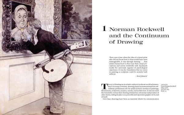 Book cover of Norman Rockwell: Drawings 1911-1976, with a sketch of young child in dress, and bow in hair. Published Abbeville Press.