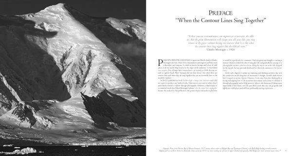 Book cover of Chasing the Mountain Light: A Life Photographing Wild Places, with a snow covered mountain landscape. Published by Abbeville Press.