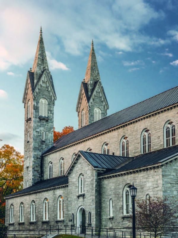 Book cover of Academia, Collegiate Gothic Architecture in the United States', with a grand interior of University of Michigan Law Library, with large stained glass window and low hanging candelabras. Published by Abbeville Press.