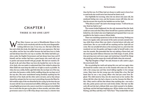 Book cover of The Secret Garden', with a young girl trying the handle of a secret door. Published by Abbeville Press.