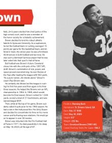 Book cover of Tyler Blue's Legends of the NFL, featuring American footballers Tim Harris, Jim Brown and Joe Montana in action. Published by Abbeville Press.