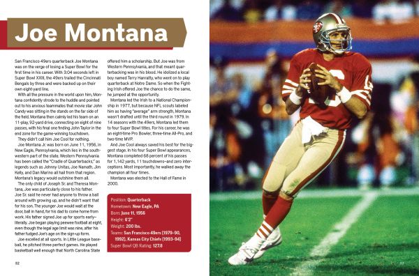 Book cover of Tyler Blue's Legends of the NFL, featuring American footballers Tim Harris, Jim Brown and Joe Montana in action. Published by Abbeville Press.