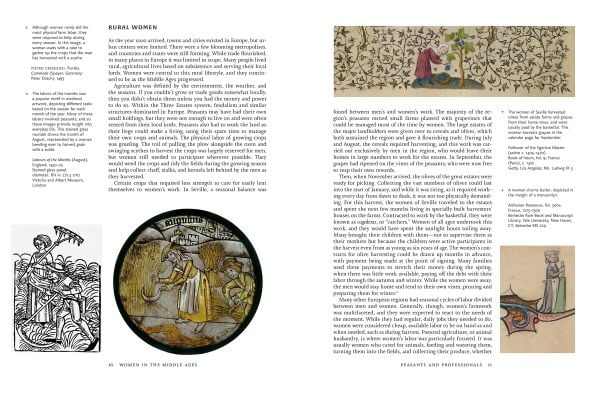 Book cover of Women in the Middle Ages: Illuminating the World of Peasants, Nuns, and Queens, with women in medieval dress. Published by Abbeville Press.