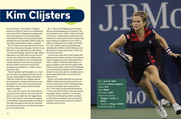 Book cover of Stars of World Tennis, with tennis players Coco Gauff and Novak Djokovic in action on the court. Published by Abbeville Press.