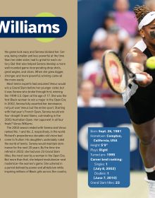 Book cover of Stars of World Tennis, with tennis players Coco Gauff and Novak Djokovic in action on the court. Published by Abbeville Press.