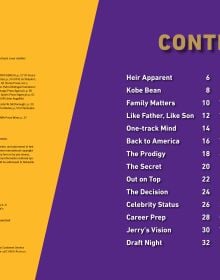Book cover of Kobe Bryant, featuring the American basketball shooting guard in action on the court for the LA Lakers. Published by Abbeville Press.