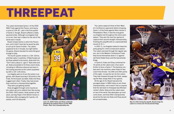 Book cover of Kobe Bryant, featuring the American basketball shooting guard in action on the court for the LA Lakers. Published by Abbeville Press.