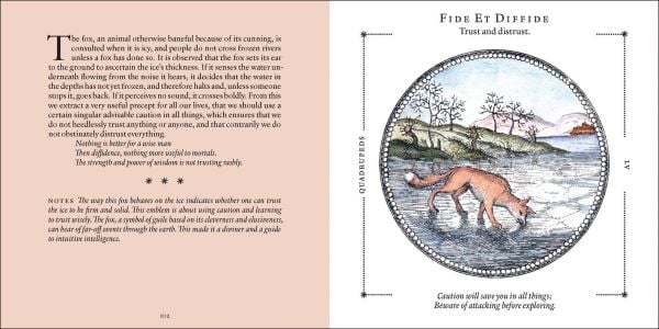 Book cover of Symbolorum: The Secret Wisdom of Emblems; featuring a hand holding a large pine cone. Published by Abbeville Press.