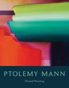 Book cover of Ptolemy Mann's Thread Painting, with a brightly colored artwork. Published by Hurtwood Press Ltd.