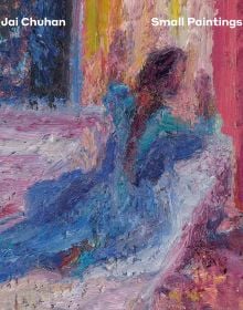 Book cover of Jai Chuhan's Small Paintings, with a lone figure sitting on edge of bed. Published by Hurtwood Press Ltd.