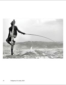 Book cover of Collecting the World, featuring a photo capturing a figure jumping off edge of brick structure into sea below. Published by Hurtwood Press Ltd.