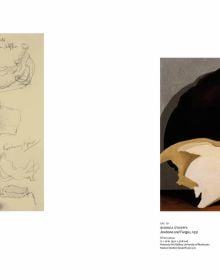 Book cover of O'Keeffe & Moore, with a pale sculpture titled 'Reclining Figure: Bone',. Published by Marquand Books.
