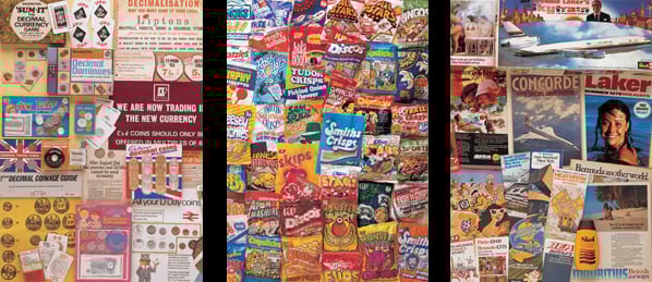 Book cover of The 1970s Scrapbook, with four disco-goers on the dance floor. Published by The Museum of Brands.