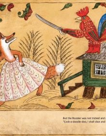 Book cover of Fox and the Hare, with a toy Hare. Published by Rovakada.