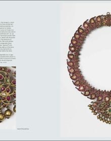 Book cover of 'India, Jewels that Enchanted the World', featuring seven individual coloured jewels down left edge. By World Diamond Museum.