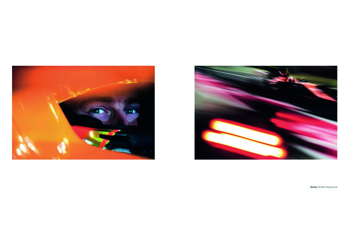 Lewis Hamilton in F1 car 44, on black cover, ART OF THE RACE DARREN HEATH in white font to centre