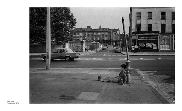 Book cover of Endurance & Joy in the East End 1971-87, with British Bengali children sitting on a car outside of a squat near Brick Lane. Published by Spitalfields Life Books.