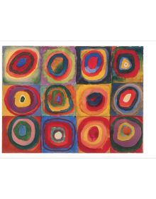 Vasily Kandinsky's Color Study Squares with Concentric Circles, to notecard box, by teNeues stationery.