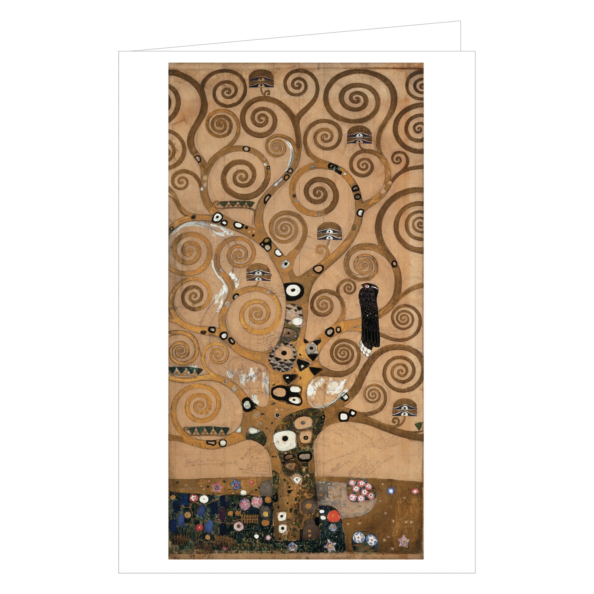 Gustav Klimt's The Kiss' painting on notecard, by teNeues stationery.