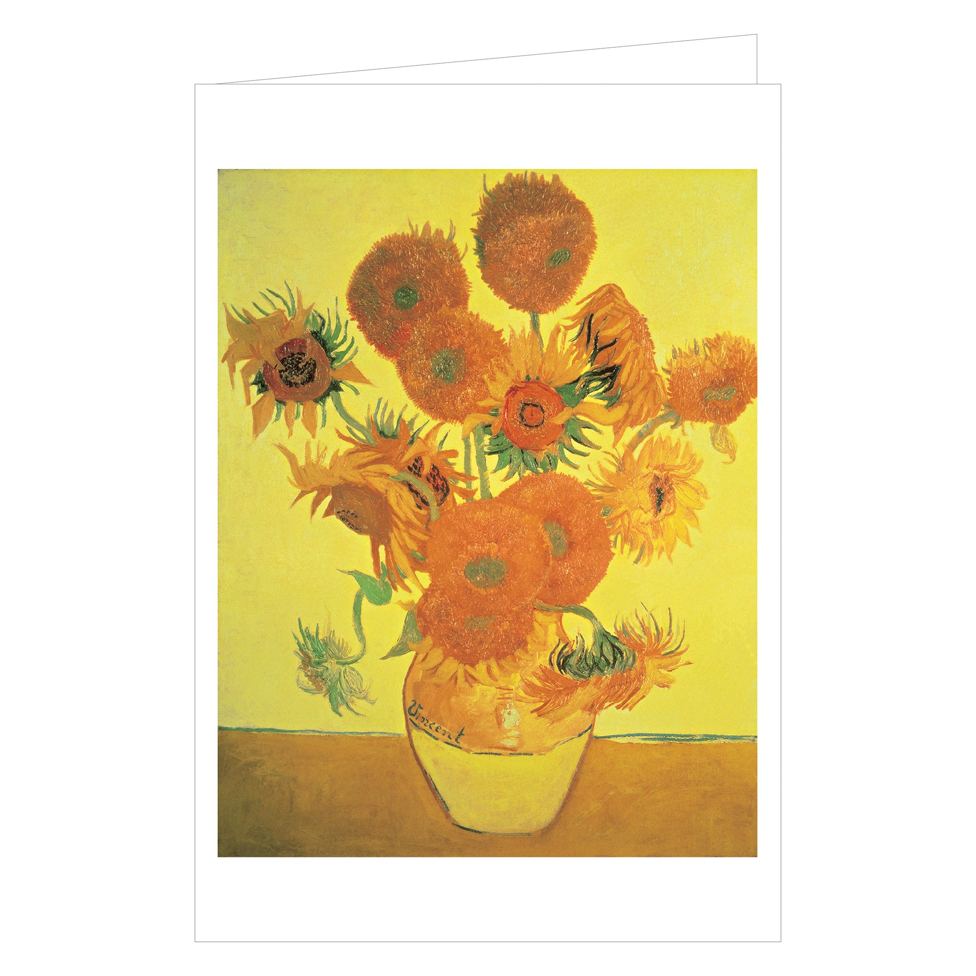 Vincent van Gogh's bright painting 'Sunflowers' to notecard box, by teNeues stationery.