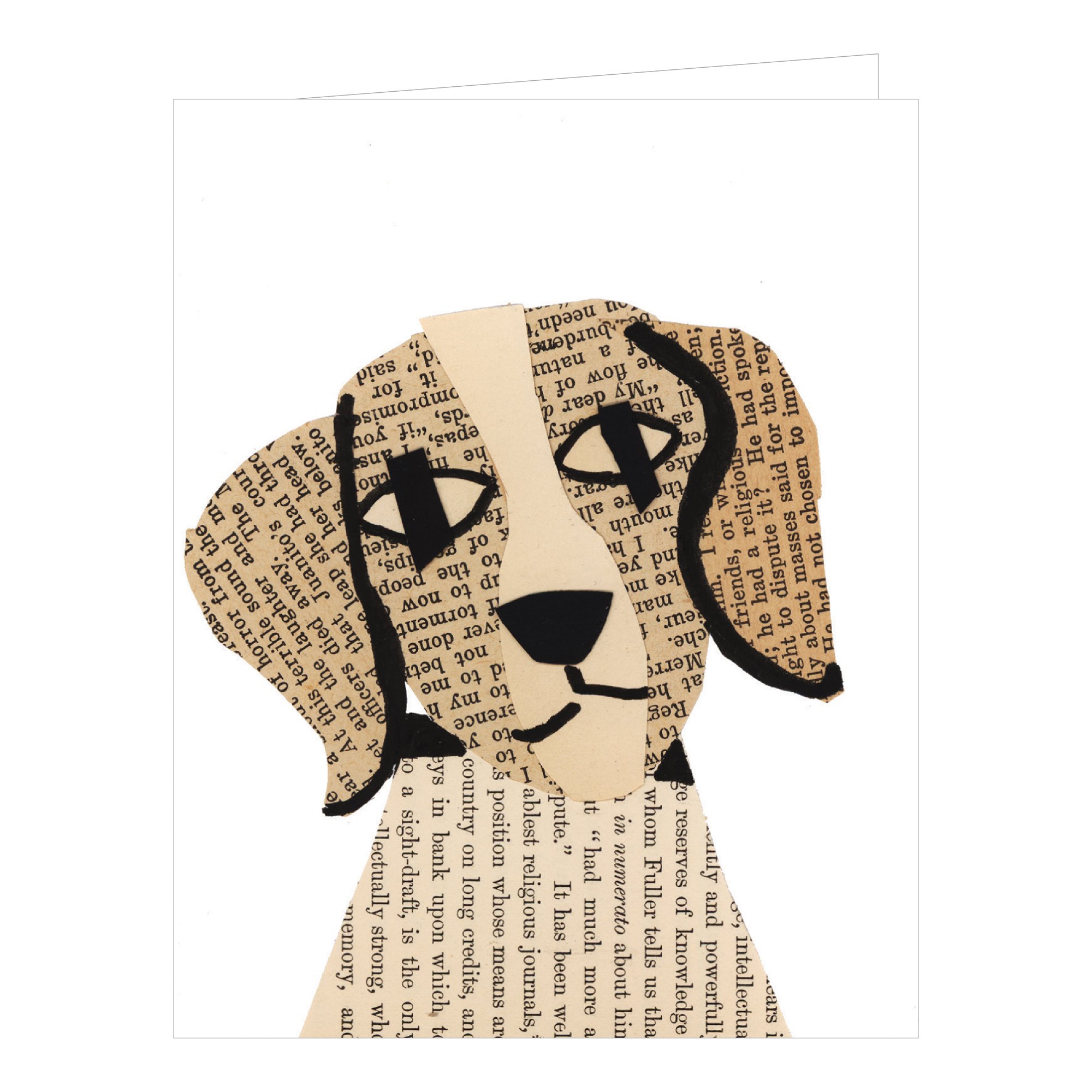 Collage of Dalmatian dog, by Denise Fiedler, to notecard box, by teNeues stationery.