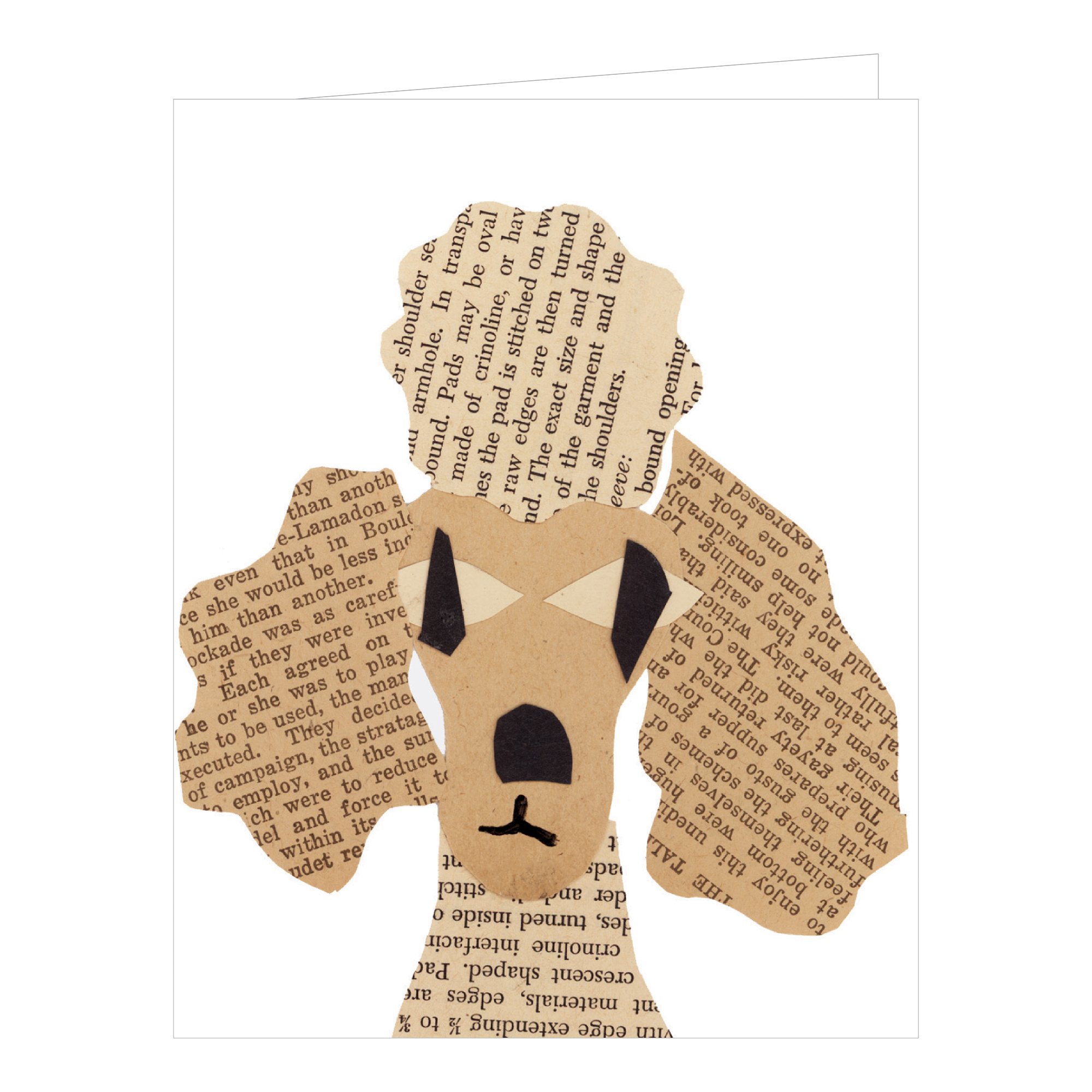 Collage of Dalmatian dog, by Denise Fiedler, to notecard box, by teNeues stationery.