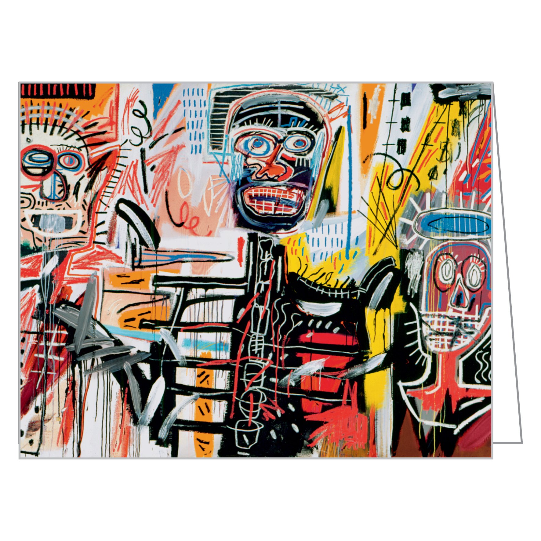 Jean-Michel Basquiat's 1983 'Crown' painting, to notecard box, by teNeues stationery.