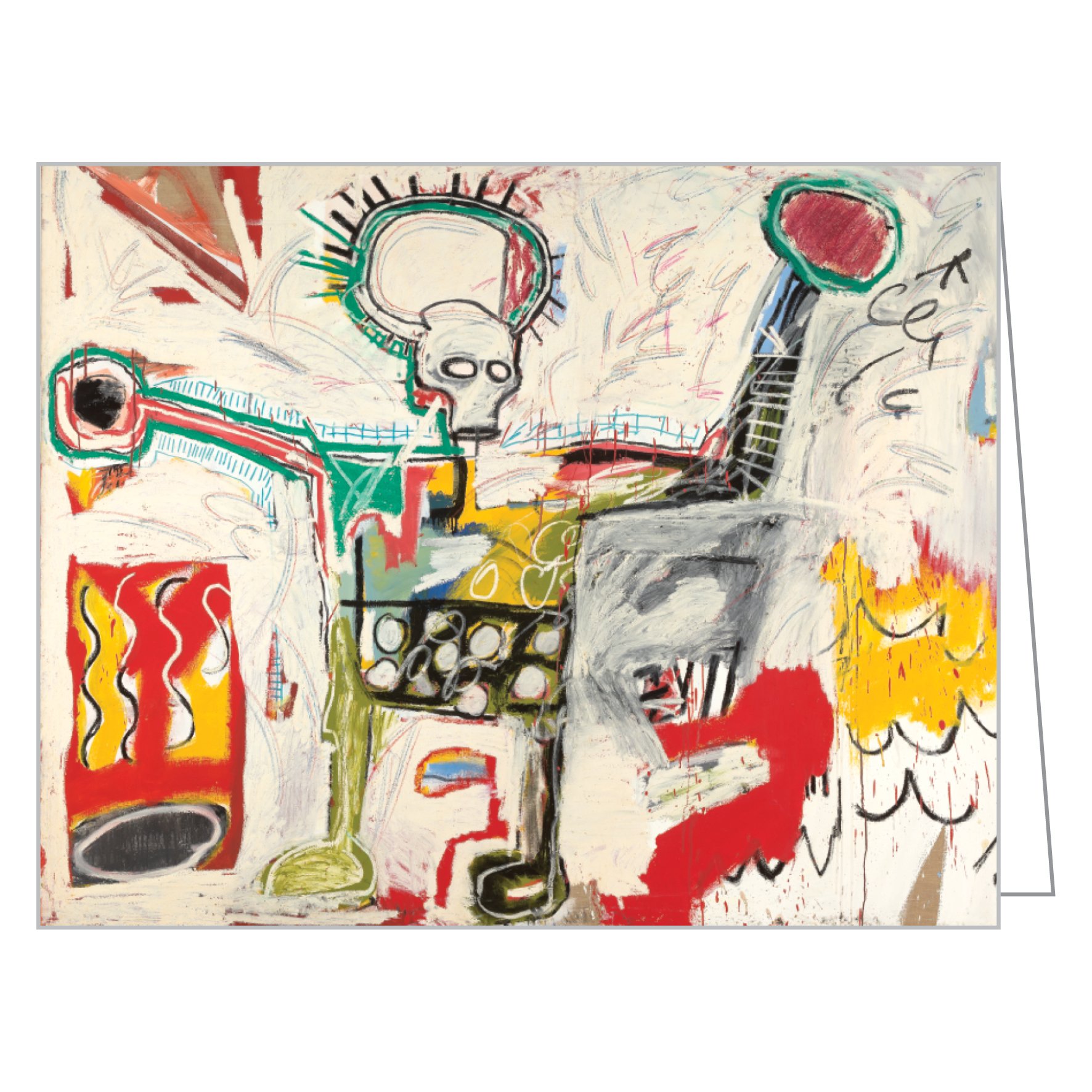 Jean-Michel Basquiat's 1983 'Crown' painting, to notecard box, by teNeues stationery.