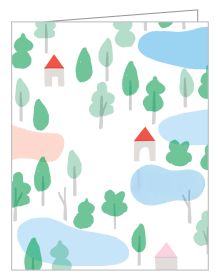 teNeues 'House and Harmony' stationery notecard box, house illustrations by Amy van Luijk to cover.