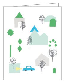 teNeues 'House and Harmony' stationery notecard box, house illustrations by Amy van Luijk to cover.