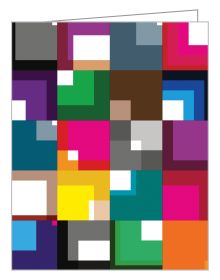 teNeues Notecard stationery box with colourful square geometric design by Nicole and Petra Kapitza.